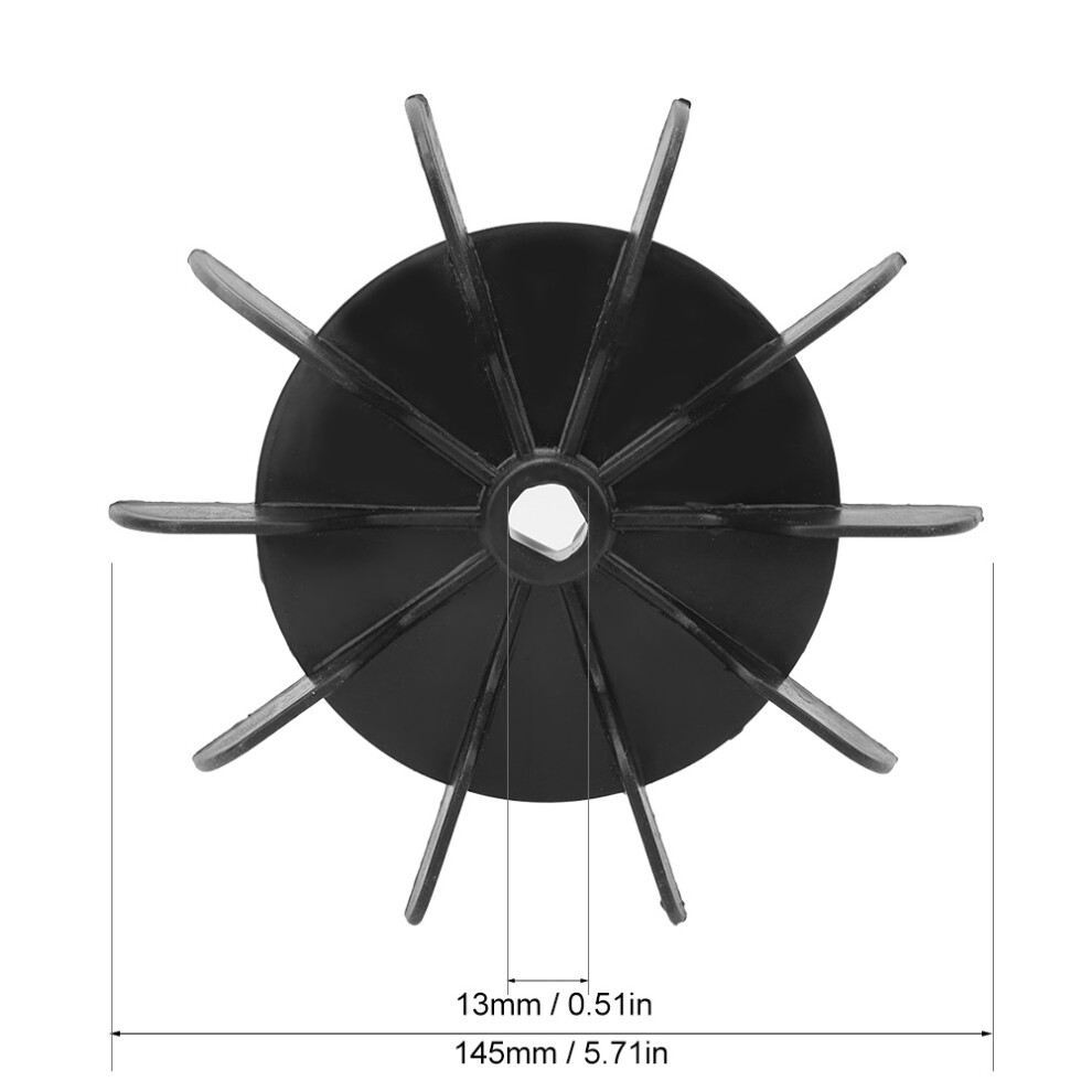 10-Blade Fan Impeller 13Mm For Air Compressor Motor Strong Plastic Pack Of 5 8791363419616
