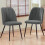 AINPECCA (Grey, 2PCS)  Velvet Dining Chairs Padded seat 1