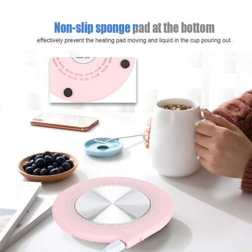 USB Cup Mug Insulation Mat Pink - 55 Multi-Function Desktop Coaster 2