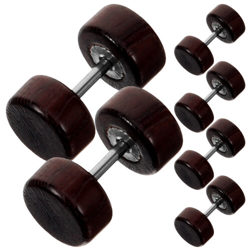 6St Faux Gauges Öronringar För 2