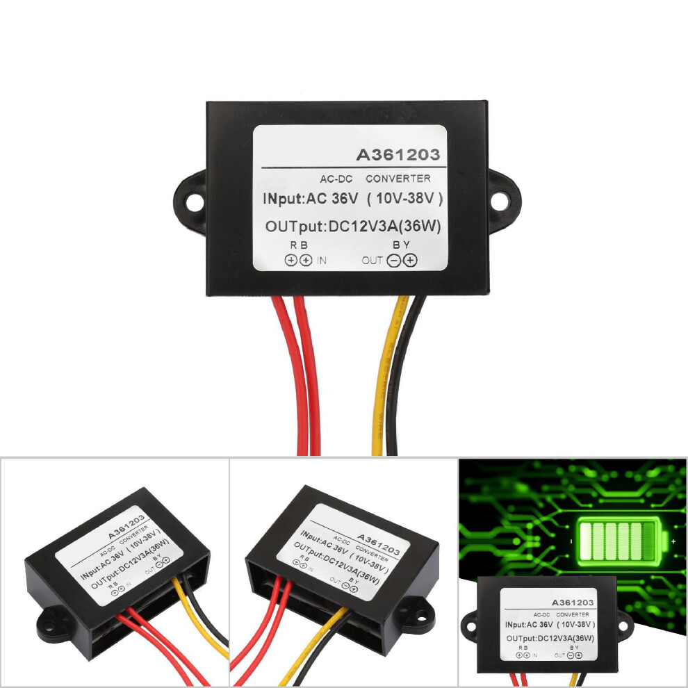 Ac36v To Dc12v 3A Power Supply Converter Plastic Module Adapter 8461363421185