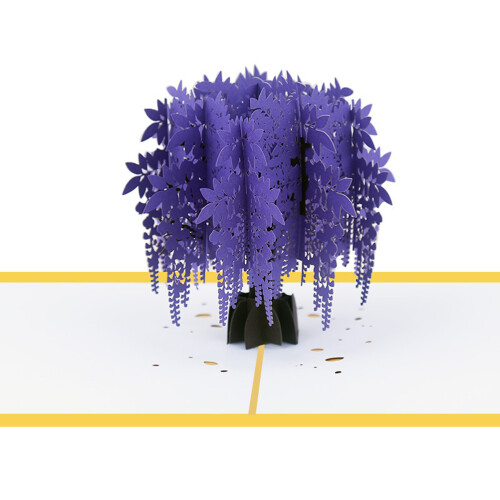 Wisteria 3D Hälsokort Blommor 2