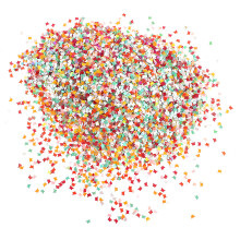 1600 Pcs Ljusstens Konfetti Färgglada Hantverkskort Bröllopsdekoration