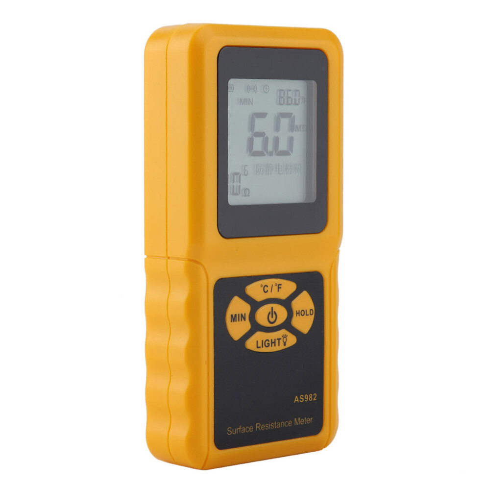 As982 Surface Resistance Meter With Lcd Display, Handheld Earth Tester 7611363421215