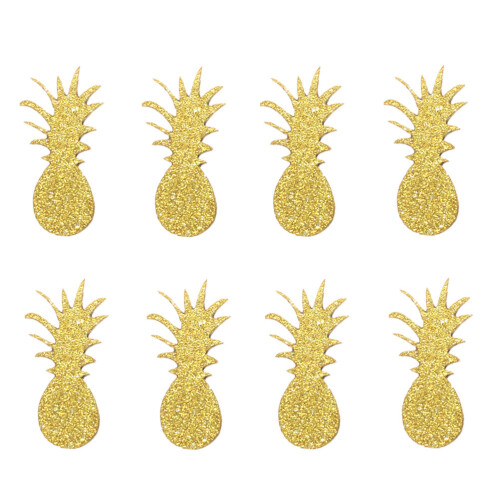 100Pcs Pappersklipp Ananasformad Konfetti För Guld