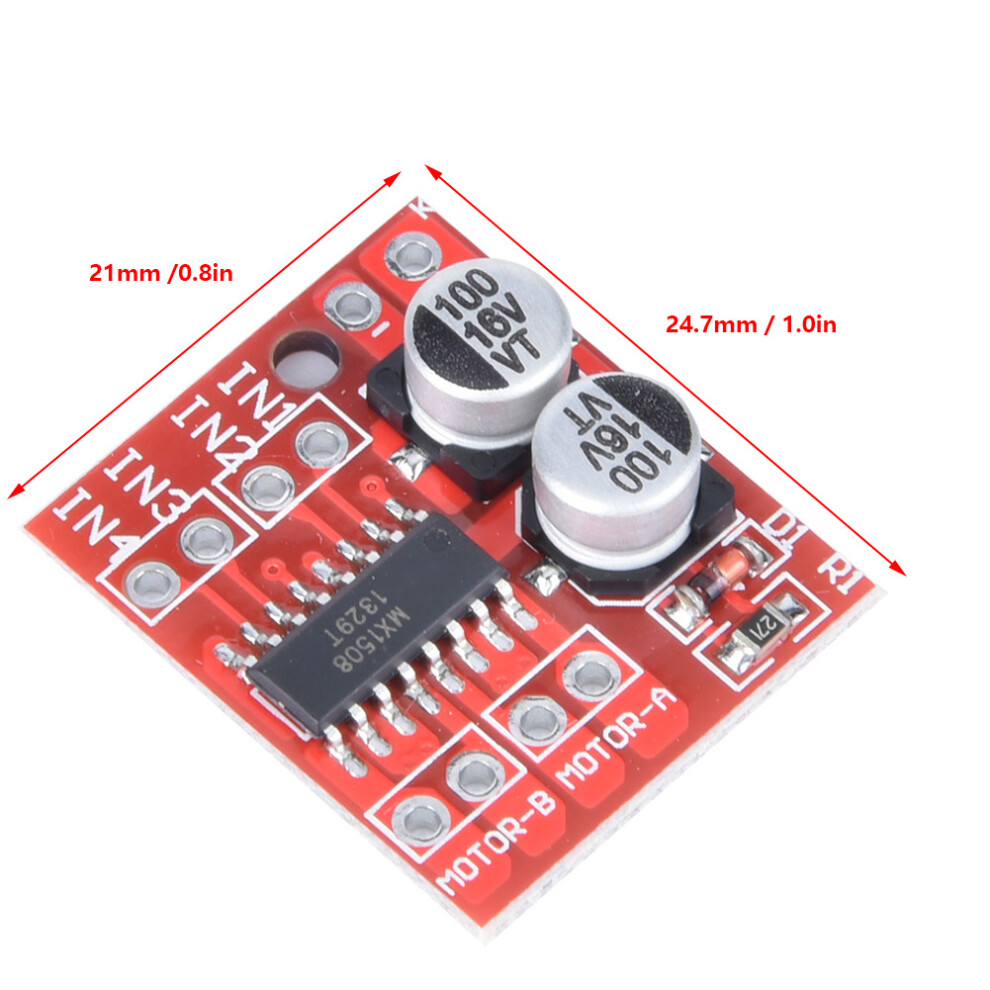 3Pcs 1.5A Dual H-Bridge Pwm Dc Motor Driver Module 24.7X21x5mm 3711363423029