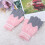 Barn Vinter Stickhandske Imitationsull Rosa 8