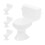 4Pièces Décorations Mini Toilette Blanches Plastiques Pour Gâteau 1
