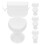 4Pièces Décorations Mini Toilette Blanches Plastiques Pour Gâteau 10