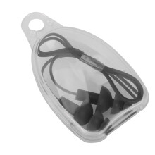 Schnurgebundene Silikon-Ohrstöpsel 46x3x1cm Schwarz 10g