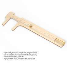 0-100mm Brass Vernier Caliper: Precise Tool for Coins Jewelry & Olives