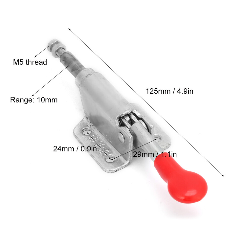 Heavy Duty 10Mm Galvanized Iron Toggle Clamp 60Kg Capacity Quick Release 8351363425682