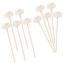 10Pcs Torkade Blommor Rör Ersättningsaroma Diffuserpinnar