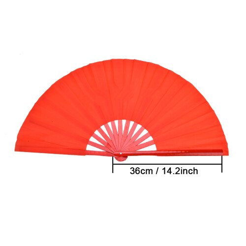 Deluxe Silk Fan with Red Bamboo Ribs for Performance and Training 1