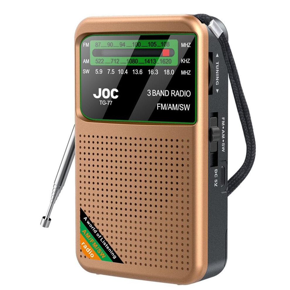 Pocket Radio Miniradio Portable Fullband Am/Fm/Sw Radio With Rechargeable Battery Earphone Compatible 9105992311439