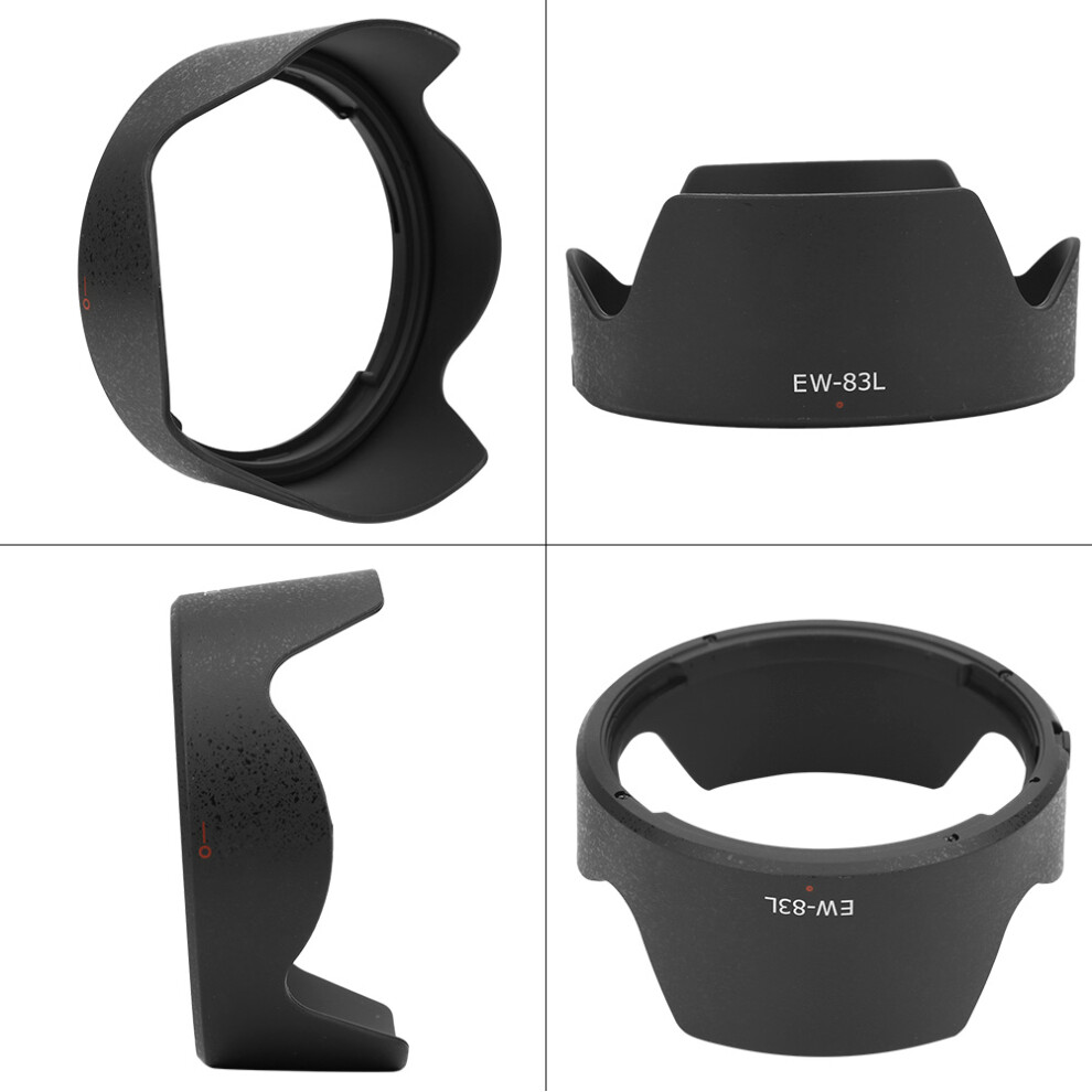 Lens Hood For Canon Ef 24-70Mm F/4L Is Usm Camera Mount Ew-83L Matte Plastic Light 6931363424353