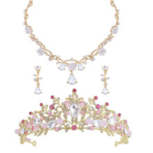 1 Set Kroon Huvudband Örhängen Öreringar Halsband