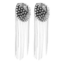 2St Tassel Punk Axelplett Med Spikar, Axelprydnad För Arm Och