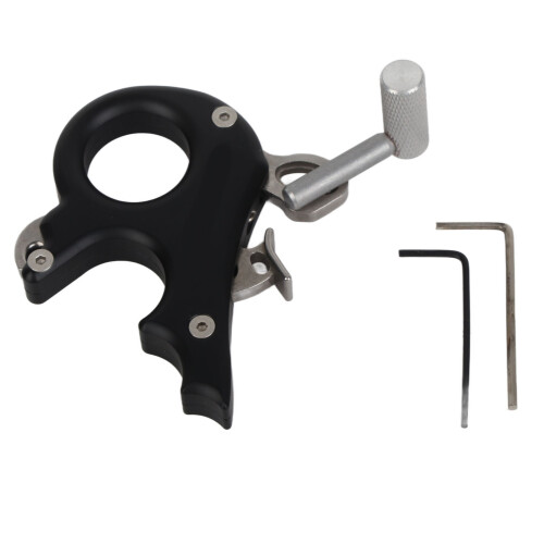 Archery 3-Finger Grip Thumb Caliper Trigger for Compound Bow Black 1