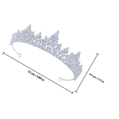 Zirconia Glittrande Krans Huvudprydnad 1
