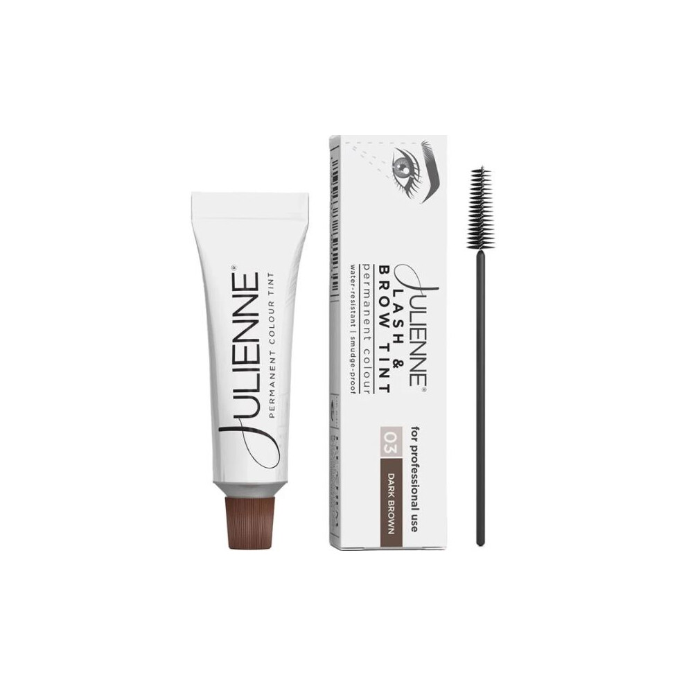 Julienne Brown Eyelash And Eyebrow Tint Dark 15Ml