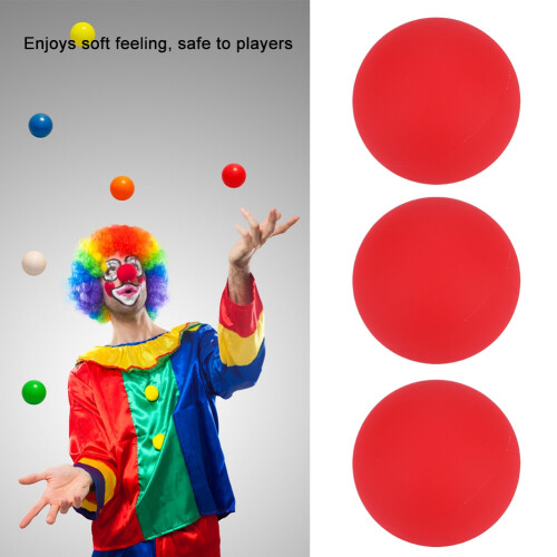 Beginner & Professional 3PCS Juggling Balls Set 6.5cm Red PVC 2