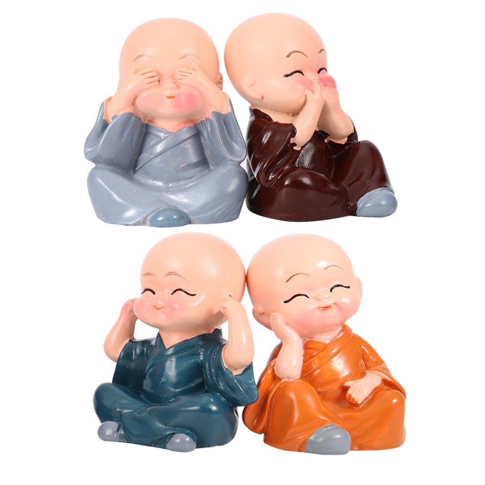 Cute Little Monk Figurine Set: Resin Statues for Home or Office Decor-image-OPC-PN6HQDM-NEW