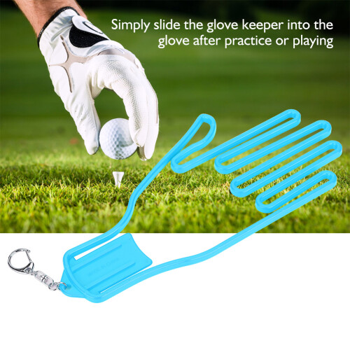 DIY Plastic Golf Gloves Keeper Support Frame Rack Blue 25*11.5cm