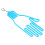 DIY Plastic Golf Gloves Keeper Support Frame Rack Blue 25*11.5cm 6