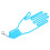 DIY Plastic Golf Gloves Keeper Support Frame Rack Blue 25*11.5cm 9