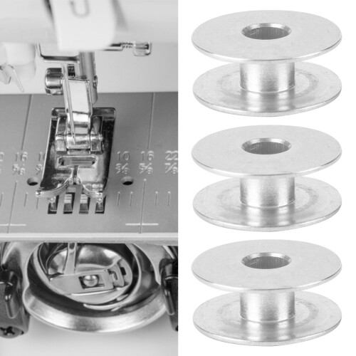 Smooth Surface Aluminum Bobbins 100pcs Spool for Seamless Sewing 2
