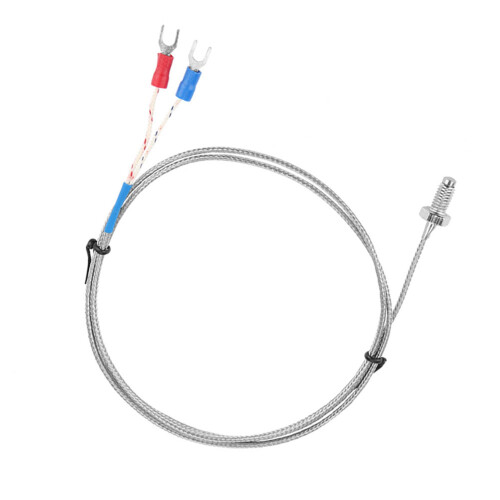 Thermoelement-Temperatursensor-Draht M6-Schraube Feingewinde 0–400 C 3 m 2