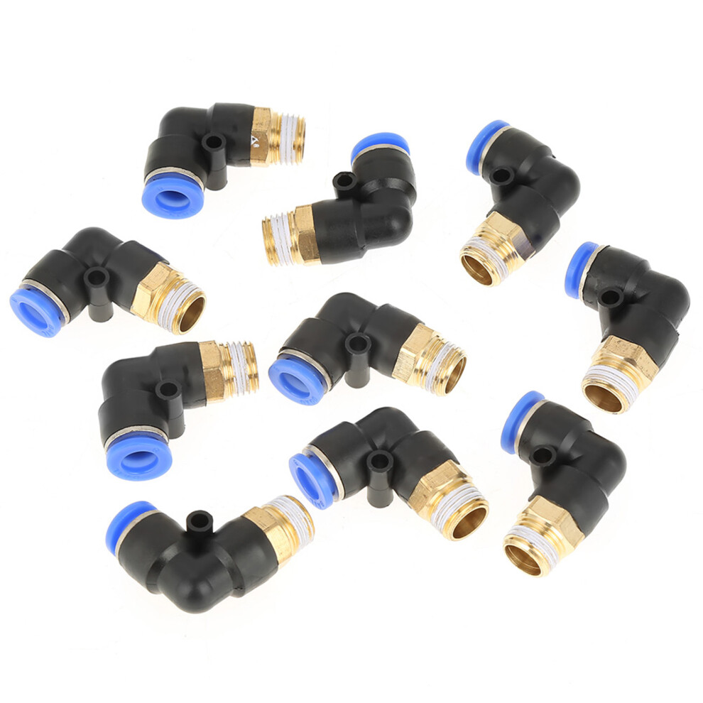 Pneumatic Elbow Quick Connectors 8Mm Air Fittings G1/4 Adapter 10Pcs 5051363431227