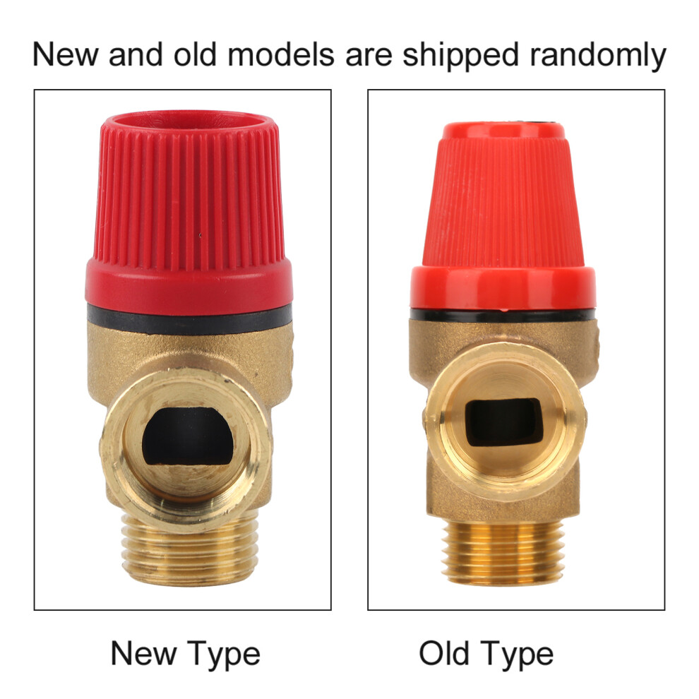 Safety Valve G1/2'' Brass 3 Bar Dn15 Furnace Relief Valve Thread Spring Hanging 7671363433960