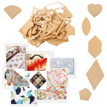 54-Piece Acrylic Quilting Templates Set for Sewing & Crafts