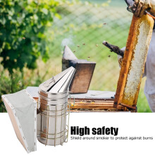 Bienenräuchergerät 800 g Edelstahl Beuten-Schild