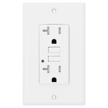 LD-3008B 20A 125 V AC Smart GFCI-Steckdose Weiß ABS-Kunststoff