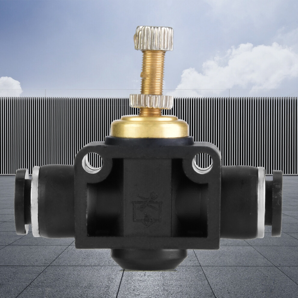 T Shape Pneumatic Pipe Fitting With Air Flow Regulator Valve 4Mm/6Mm/8Mm 3471363435155