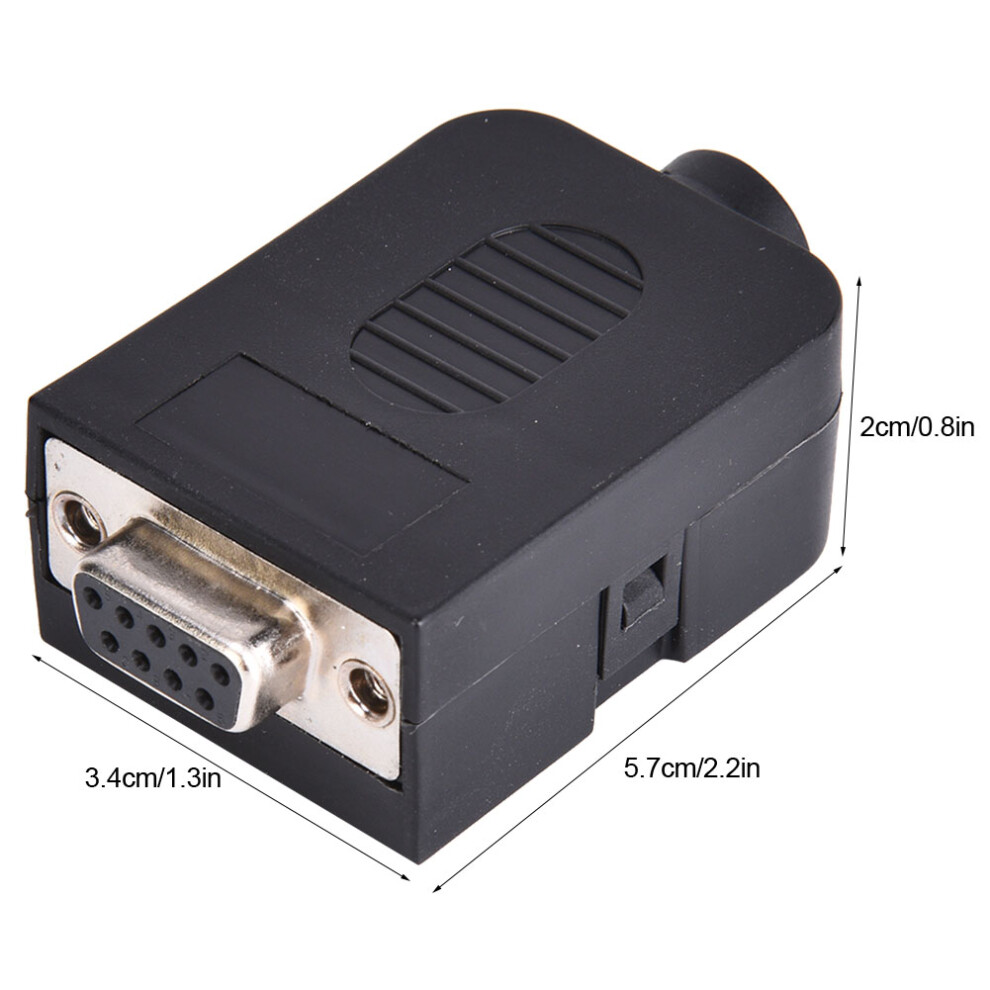 Reliable Db9 9Pin Serial Female Connectors 2 Pack With Screw Terminals And Case Black 9361363436198
