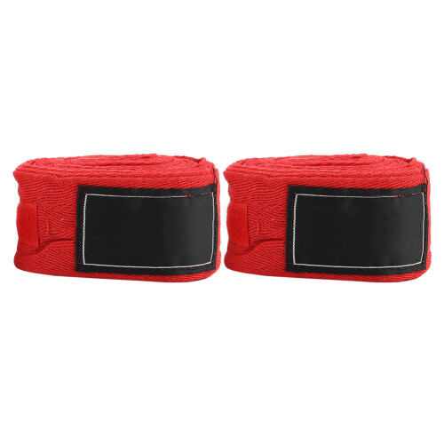 2PCS 5M Cotton Boxing Hand Wraps for Training, Red, Blue, Black 1