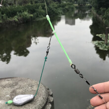5pcs PVC Fishing Balance Connectors 10cm Fluorescent Green Tackle Accessory