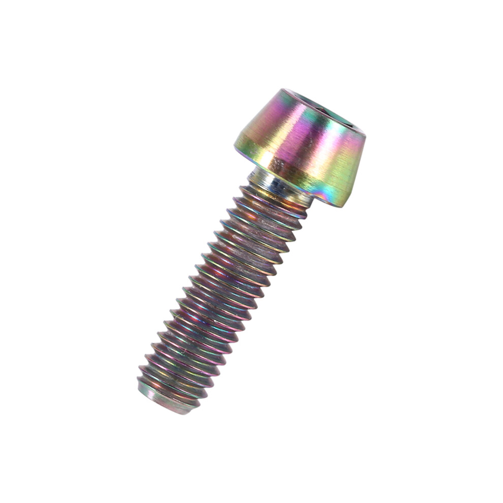 Titanium Alloy Tapered Head Bike Bolt M6x20 With Washer Colourful Lightweight 7651363437175