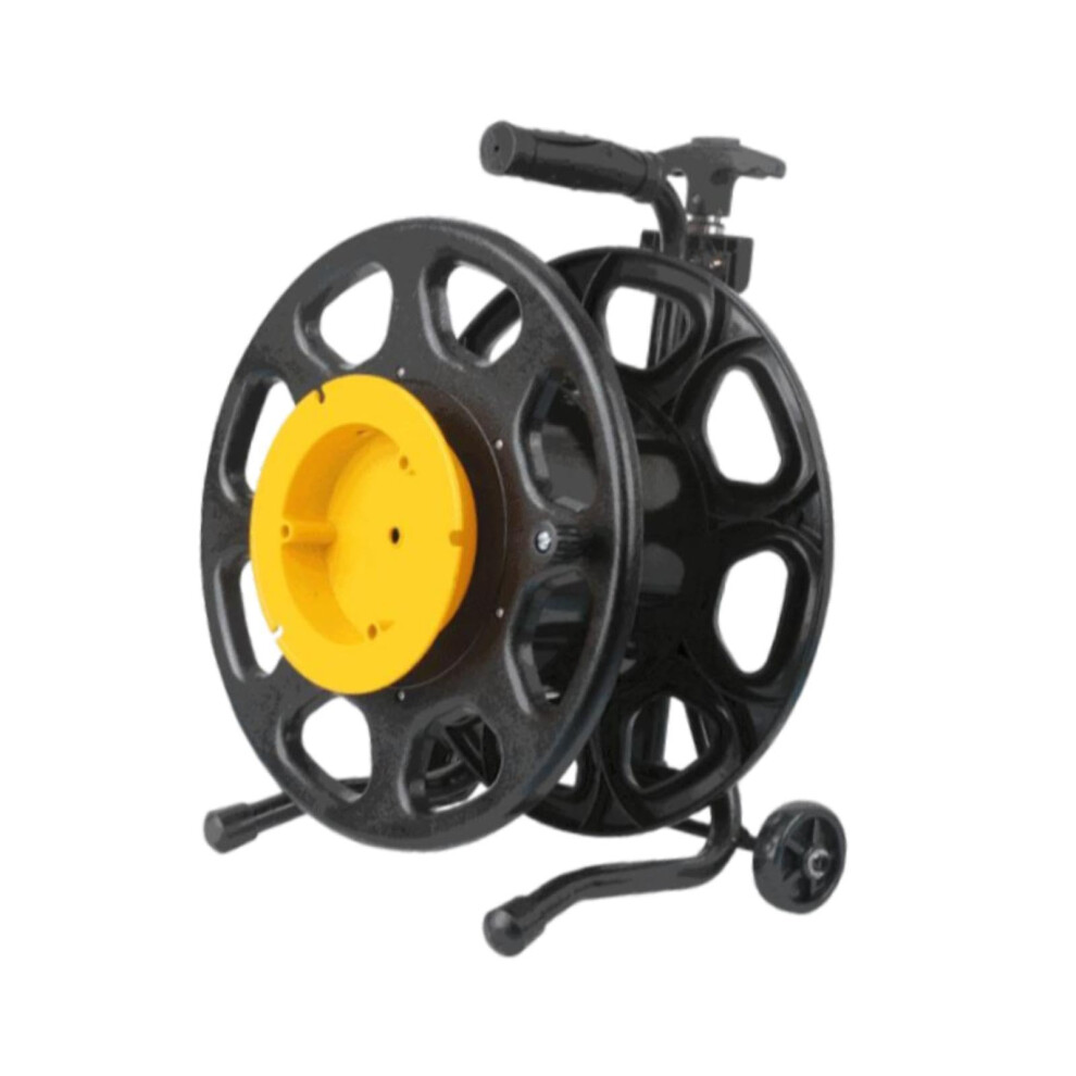 Mobile Cable Reel Hand Crank Cord Reel Fiber Optic Cable Tray Optical Fiber Empty Disk Workshop Yard Patio Backyard 9105992312665