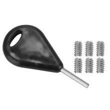 6PCS Black Surfboard Tail Rudder Slot FCS FIN G5 Boxes + Wrench