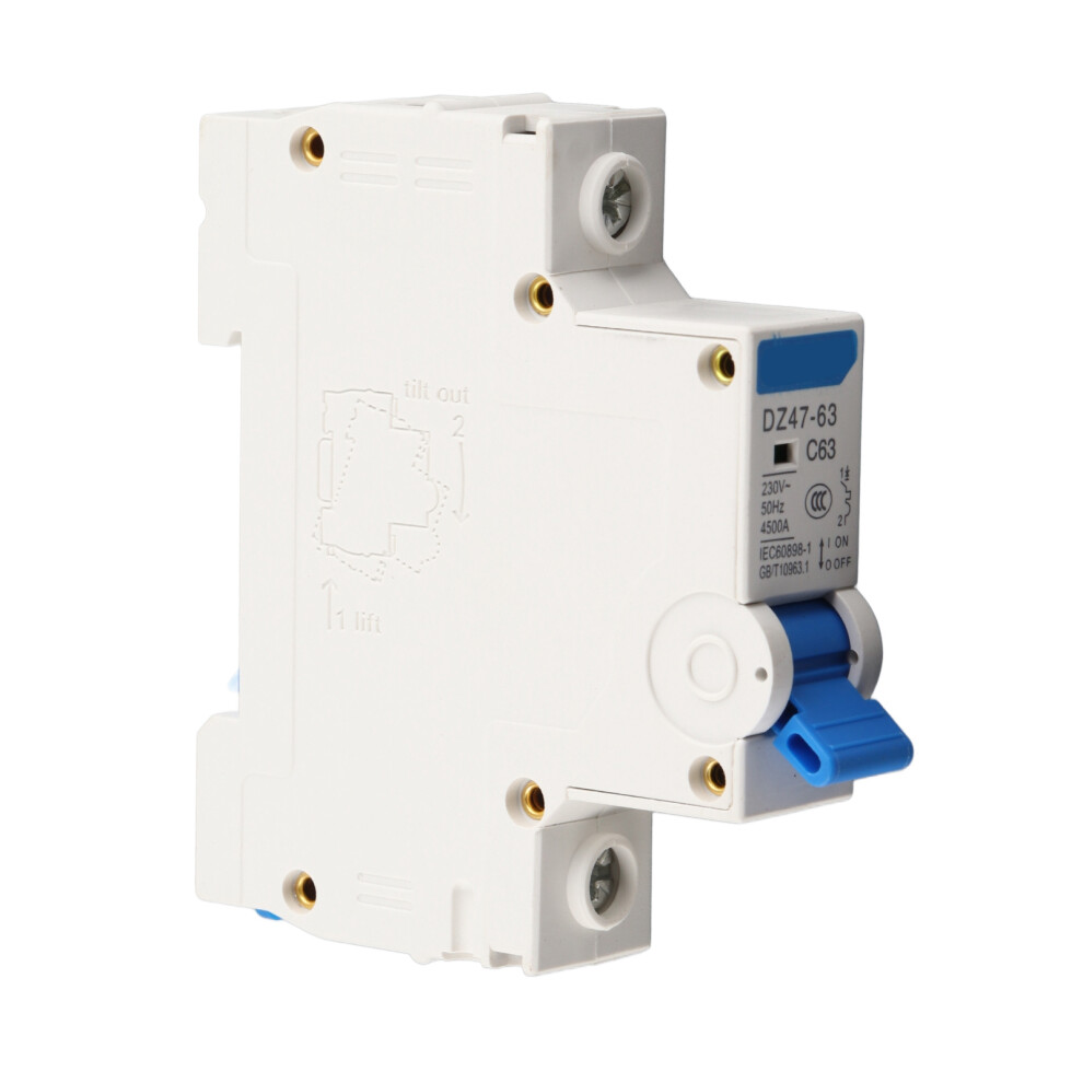 Dz47-63A 230Vac Miniature Circuit Breaker With High Breaking Capacity 8081363438572