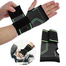 Comfort Fit Sport Wrist Guard Bracer Hand Shield with Pressure Belt XL Black