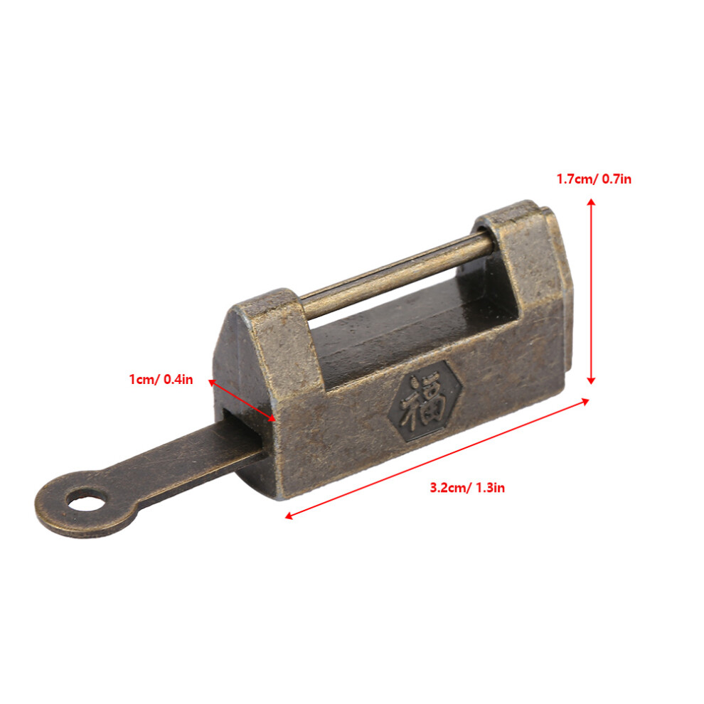 Retro Style Small Chinese Padlock Antique Lock For Jewelry Box Drawer 5041363438937