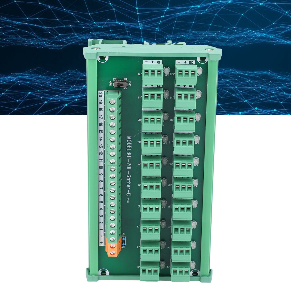 Capture Card Terminal Block 20 Channel 3 Wire Din Rail Npn Pnp Switch Kp20lg 3371363440237
