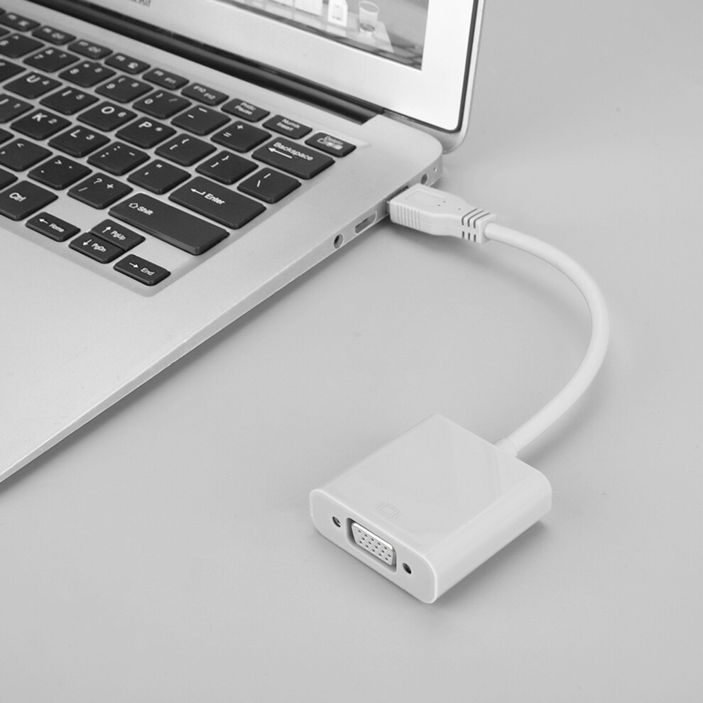 Usb 3.0 To Vga Adapter Cable For Win 7/8, 1920X1080, White 4051363441357