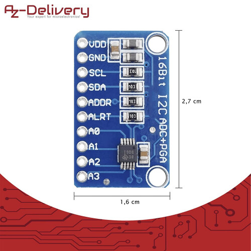 ADS1115 ADC 16Bit 4Channel I2C Module For Arduino And Raspberry Pi Includes EBook 2
